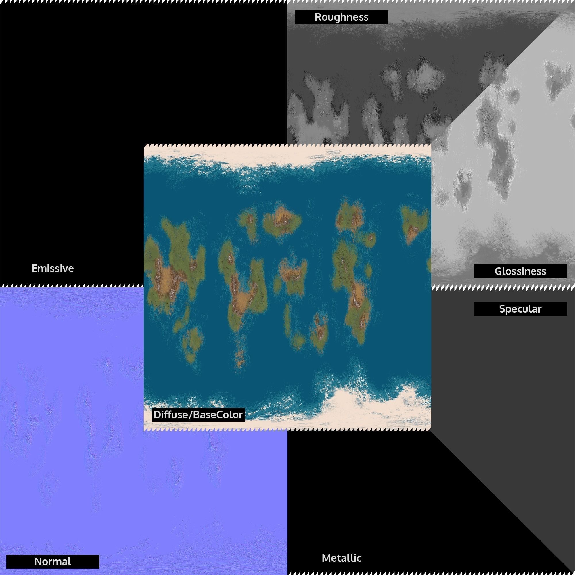 Stylized Planets 02 Low-poly 3D model_20