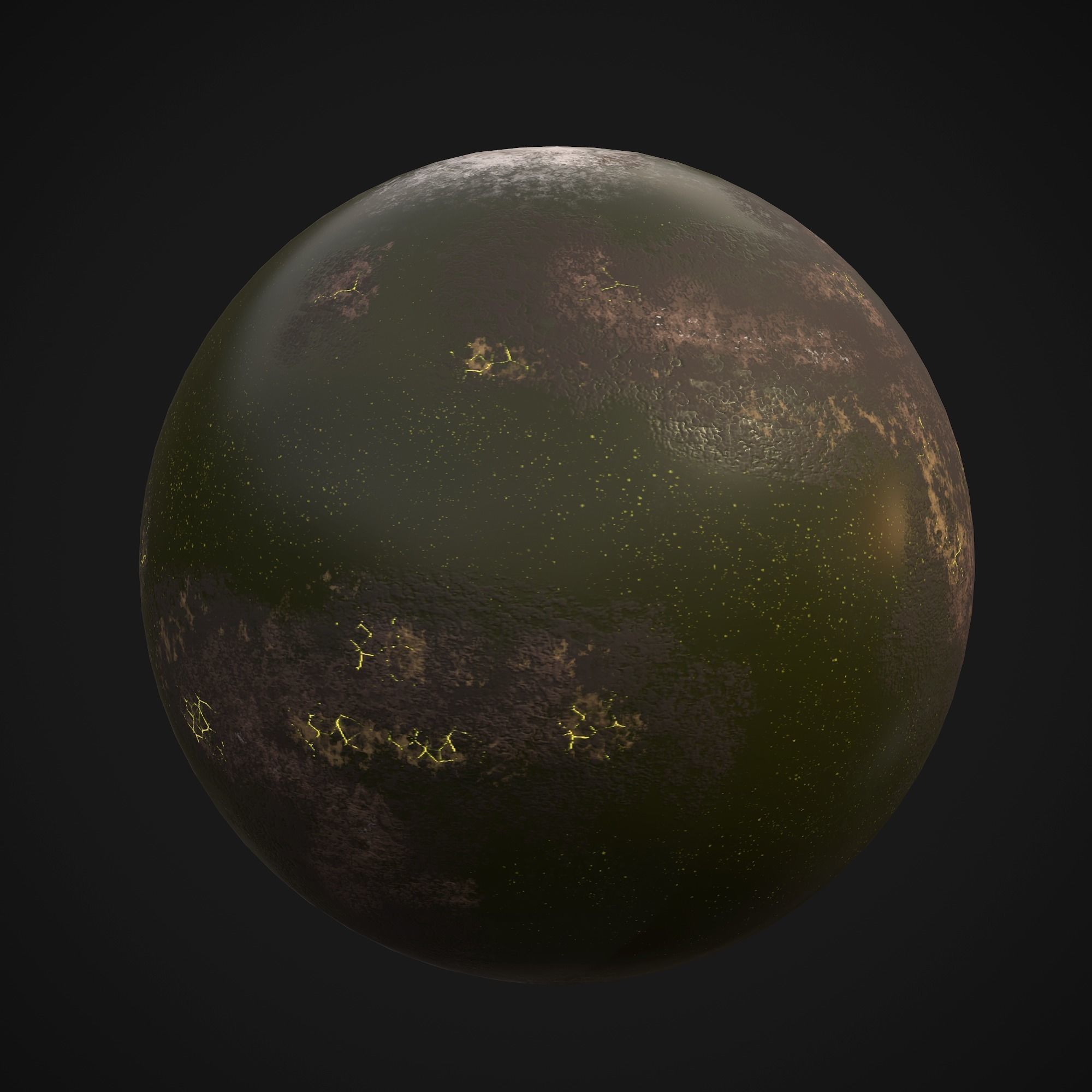Stylized Planets 02 Low-poly 3D model_12