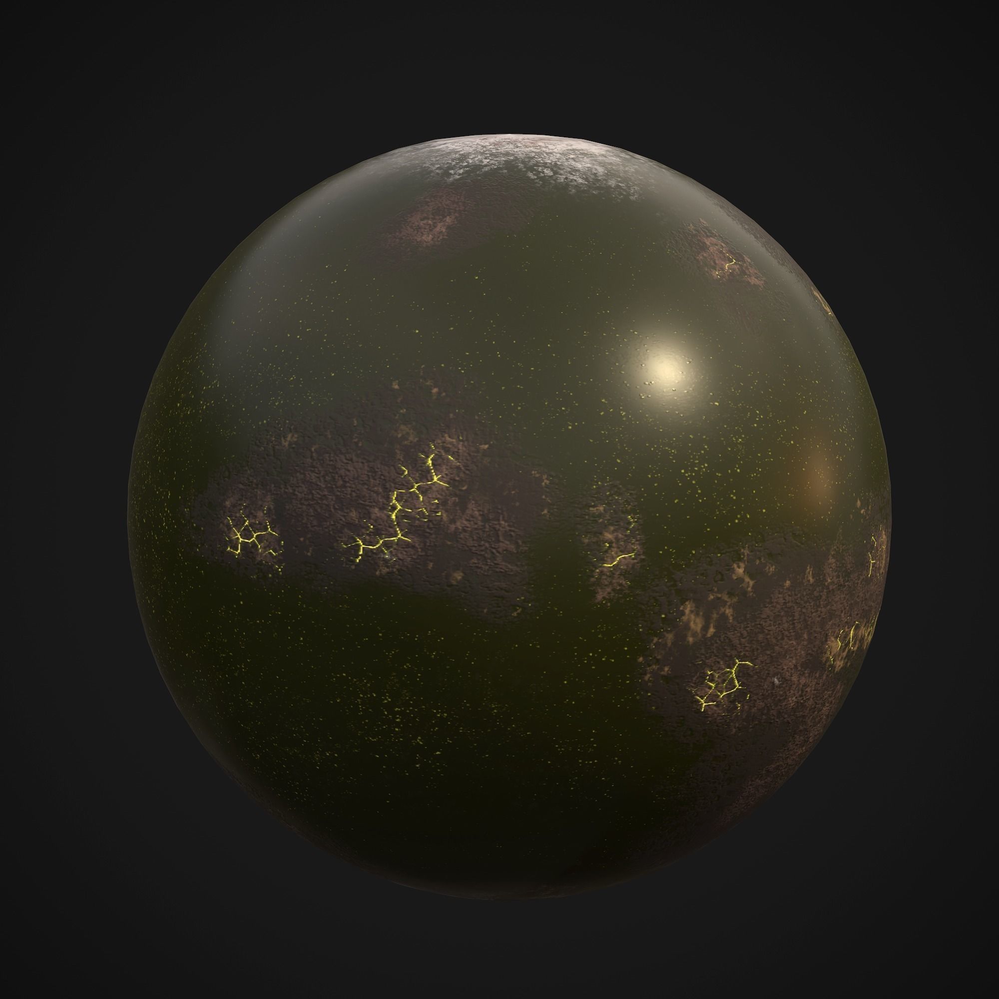 Stylized Planets 02 Low-poly 3D model_13