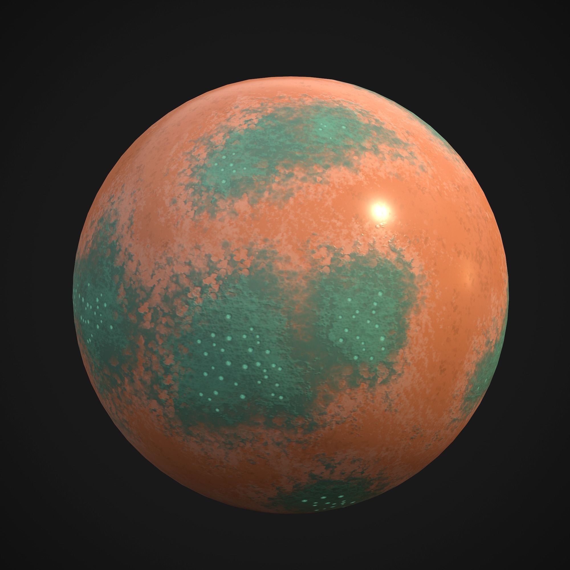Stylized Planets 02 Low-poly 3D model_7