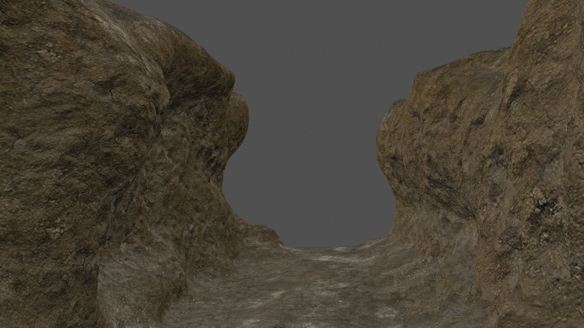 canyon piece of rock Low-poly 3D model_5