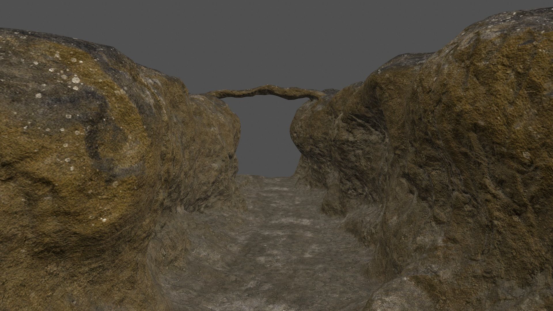 canyon piece of rock Low-poly 3D model_1