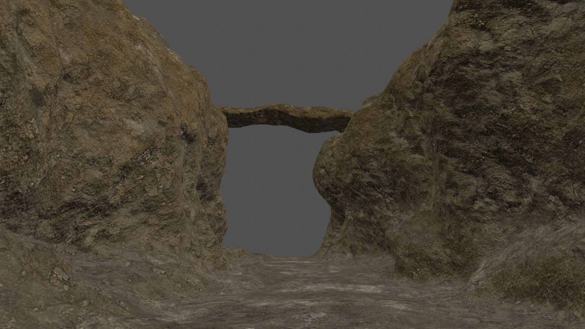 canyon piece of rock Low-poly 3D model_4