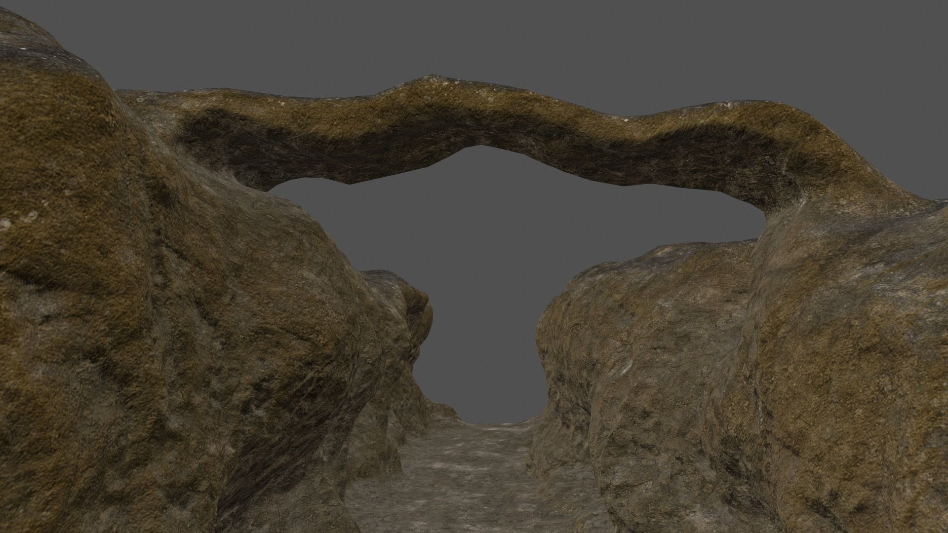 canyon piece of rock Low-poly 3D model_8
