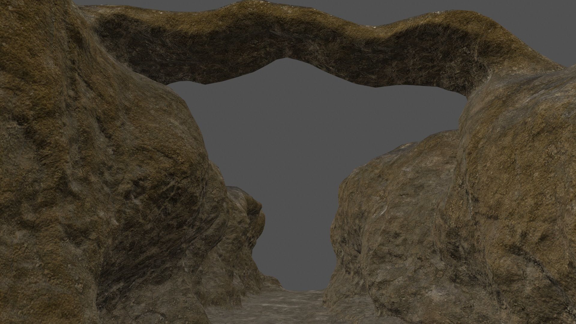canyon piece of rock Low-poly 3D model_3