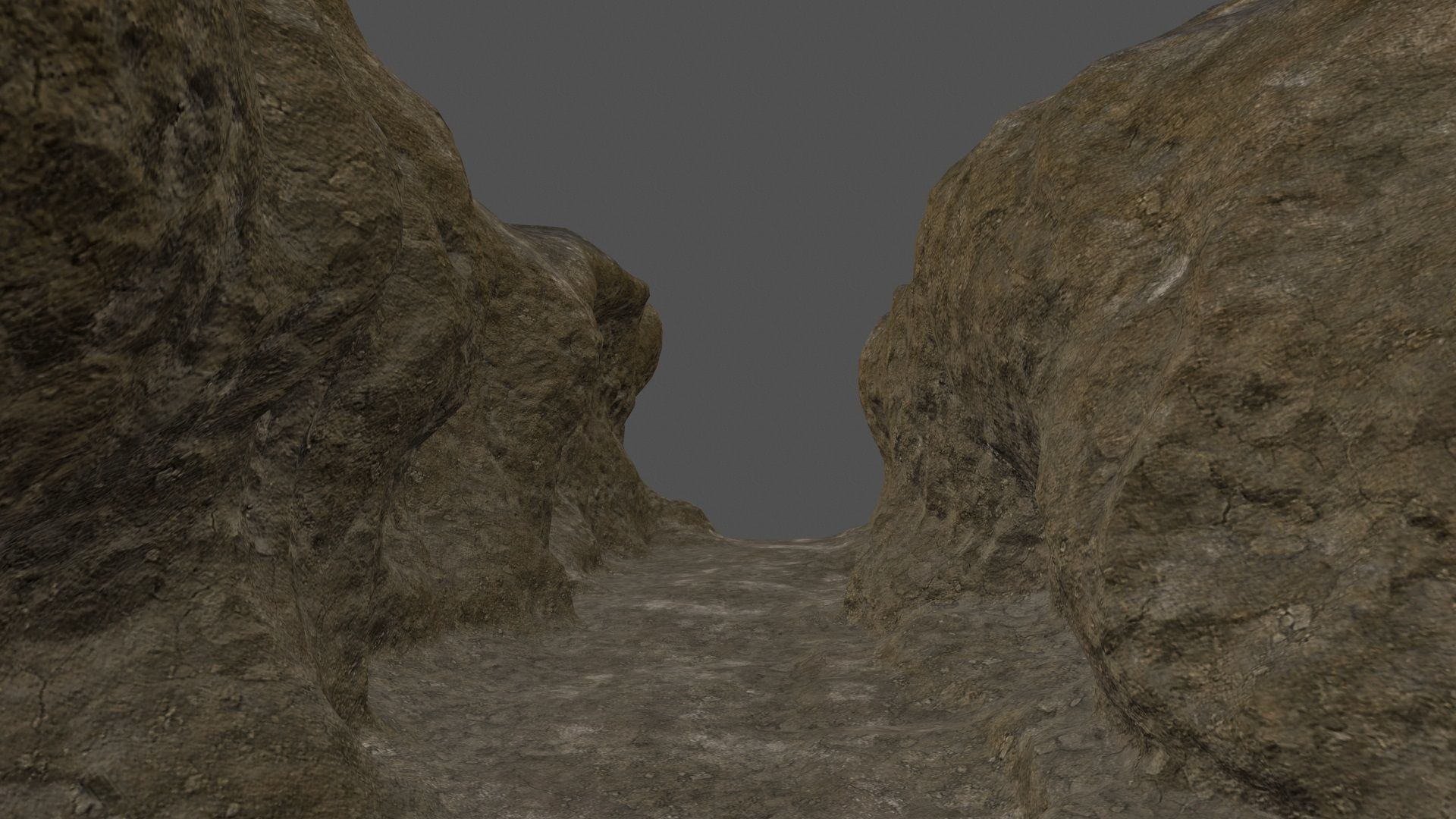 canyon piece of rock Low-poly 3D model_2