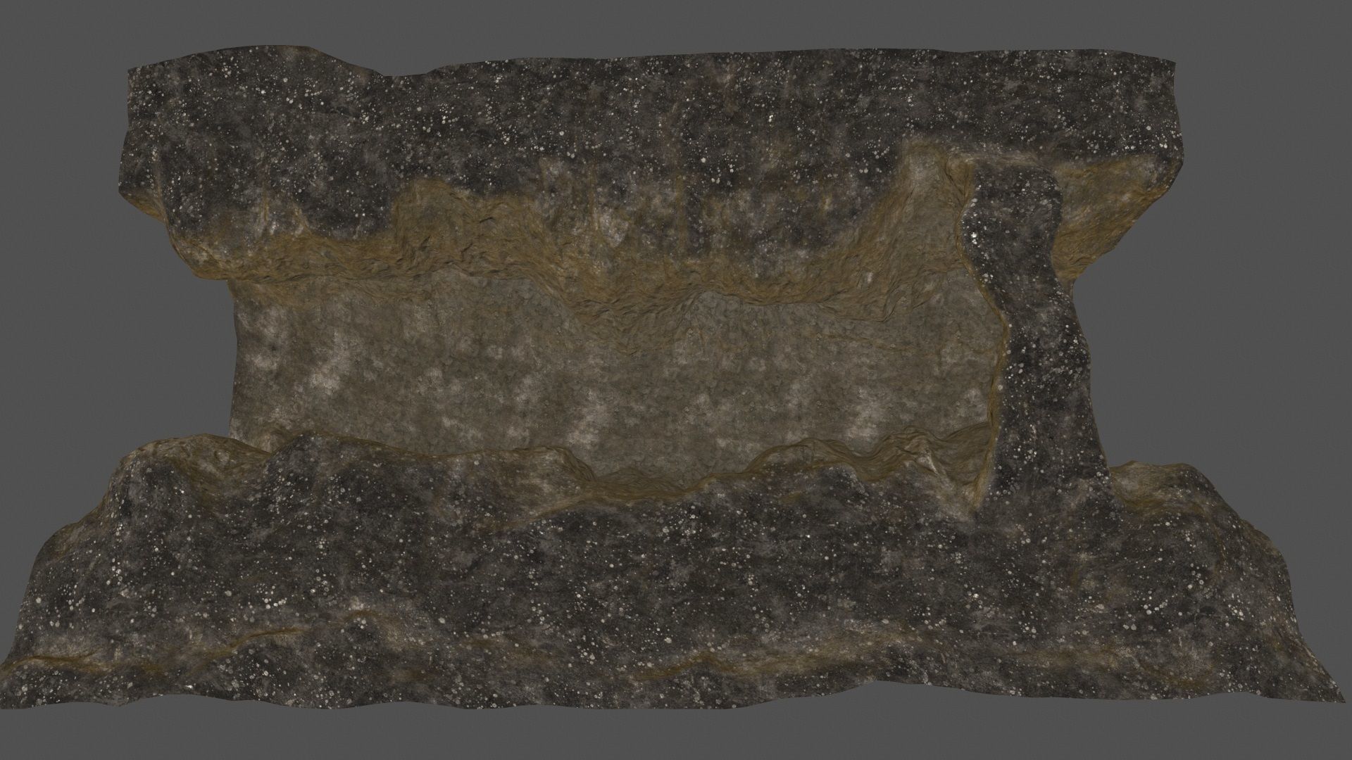 canyon piece of rock Low-poly 3D model_7