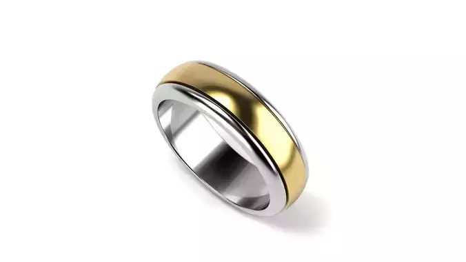 Two colored simple wedding band Ring 1   15 SIZES