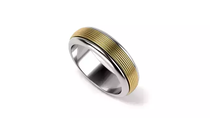 Two colored simple wedding band Ring 2   15 SIZES