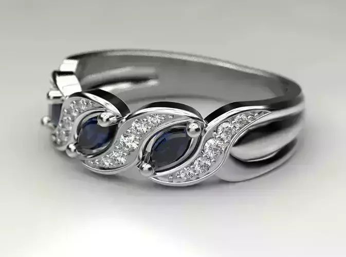 Woman ring with marquise