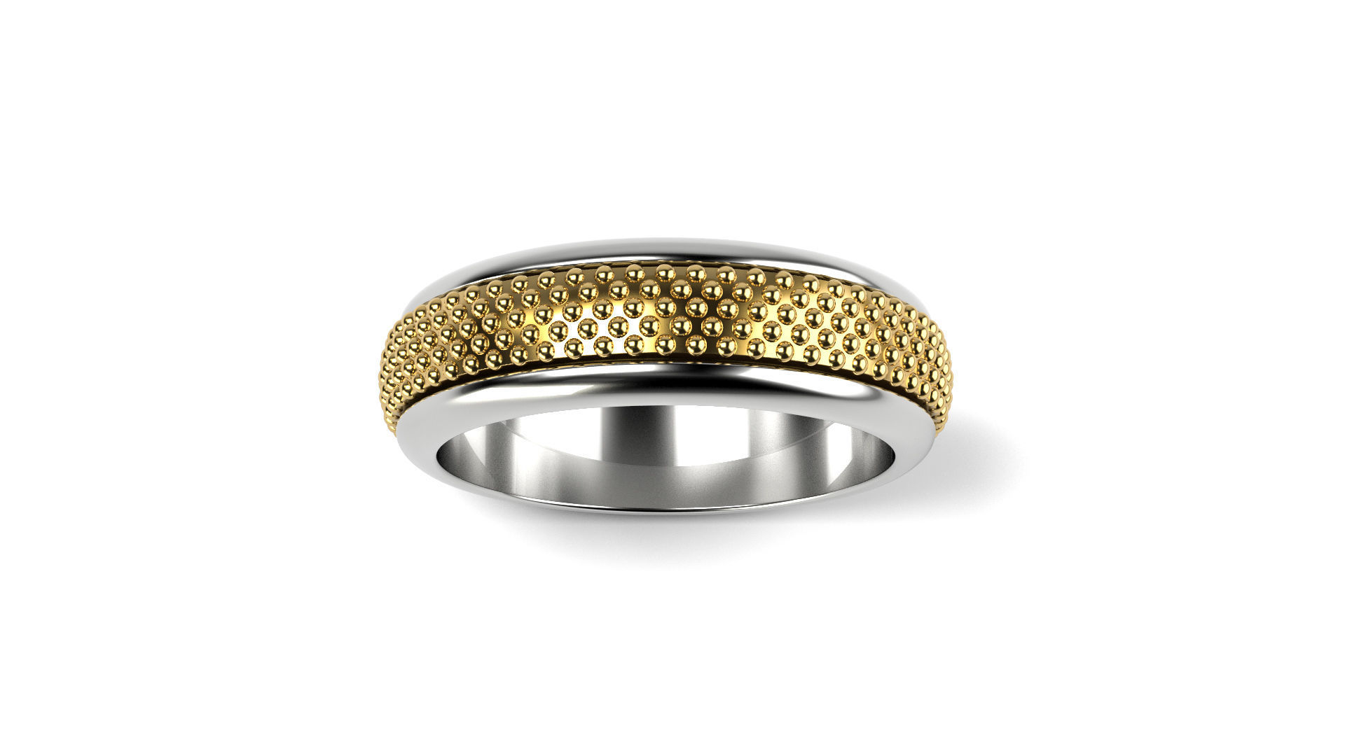 Two colored simple wedding band Bundle of 10 rings 15 SIZES 3D print model_27