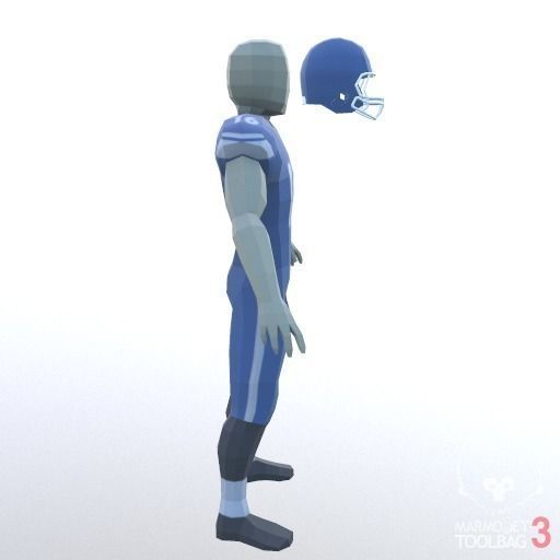 Football Player  Low-poly 3D model_3