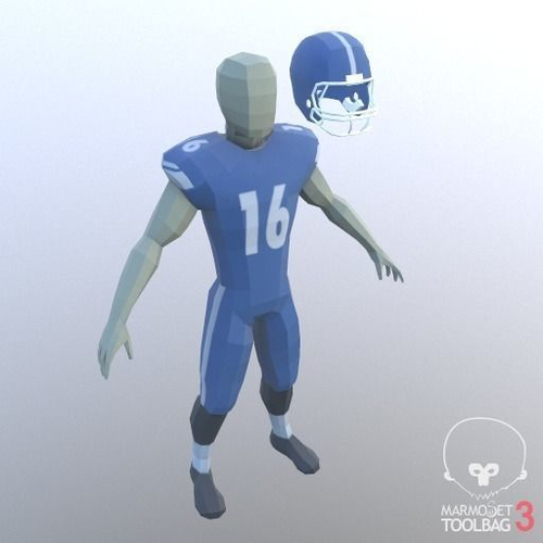 Football Player  Low-poly 3D model