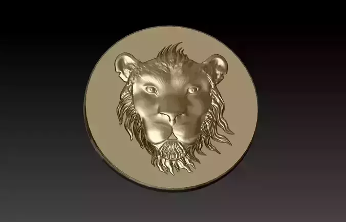 Tsavo lion head coin