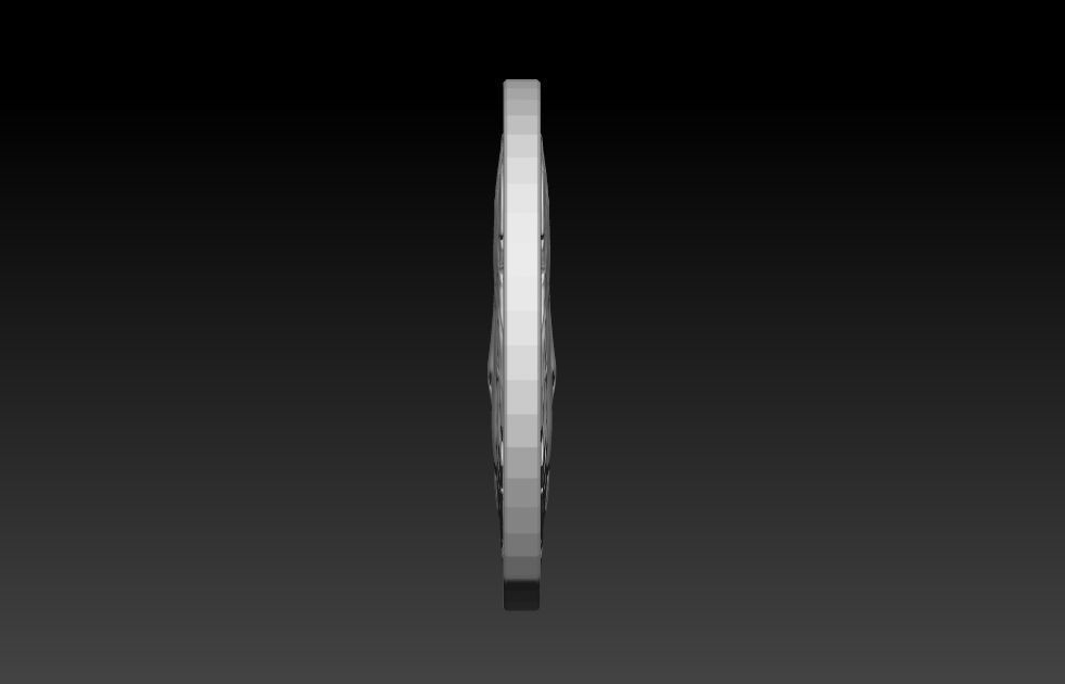 Tsavo lion head coin 3D print model_2