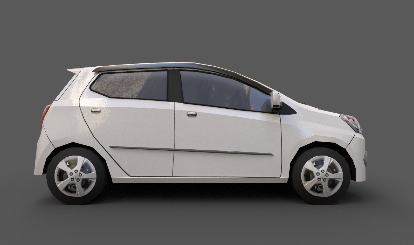 Daihatsu Ayla Low-poly 3D model_3