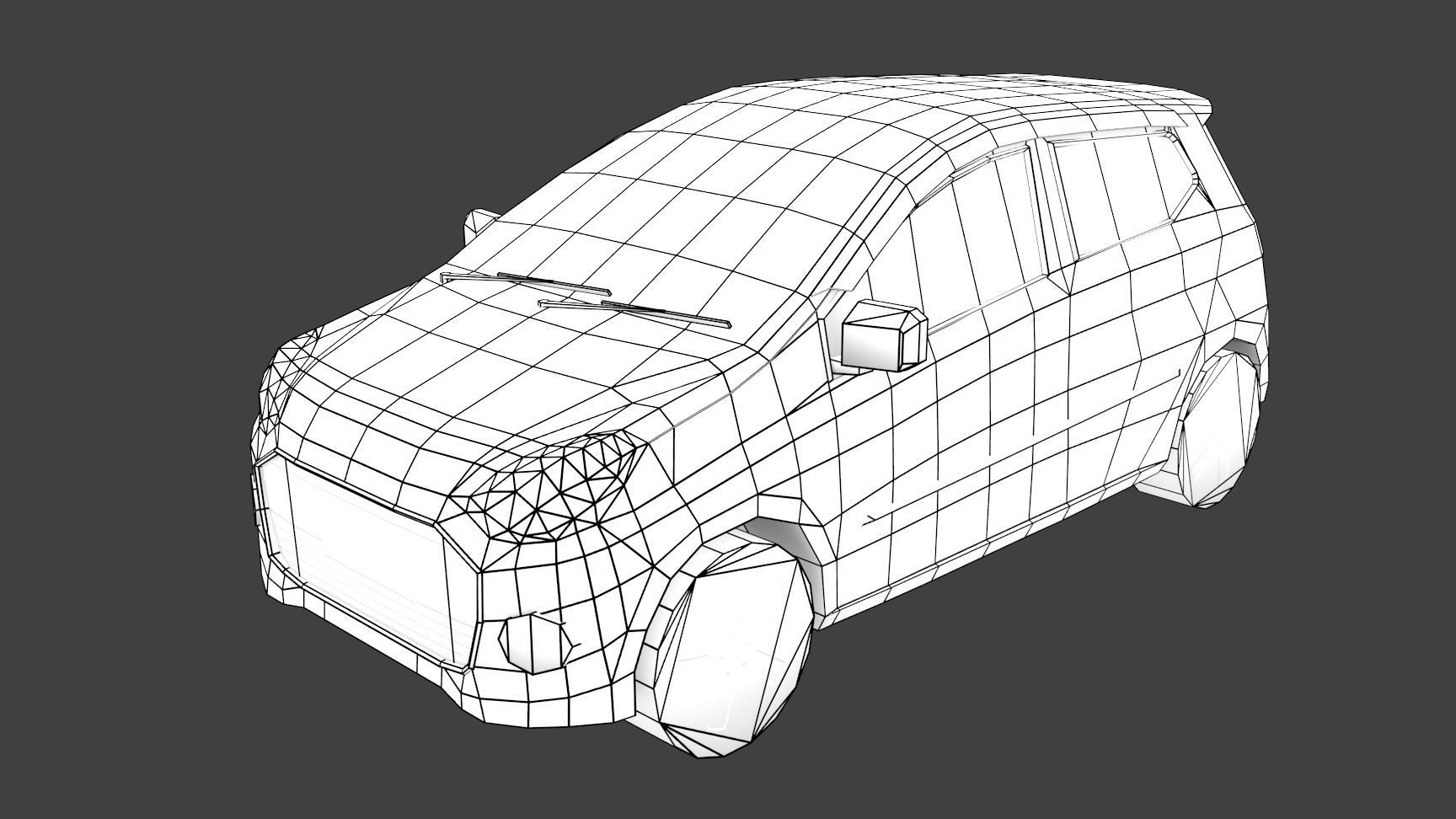 Daihatsu Ayla Low-poly 3D model_6