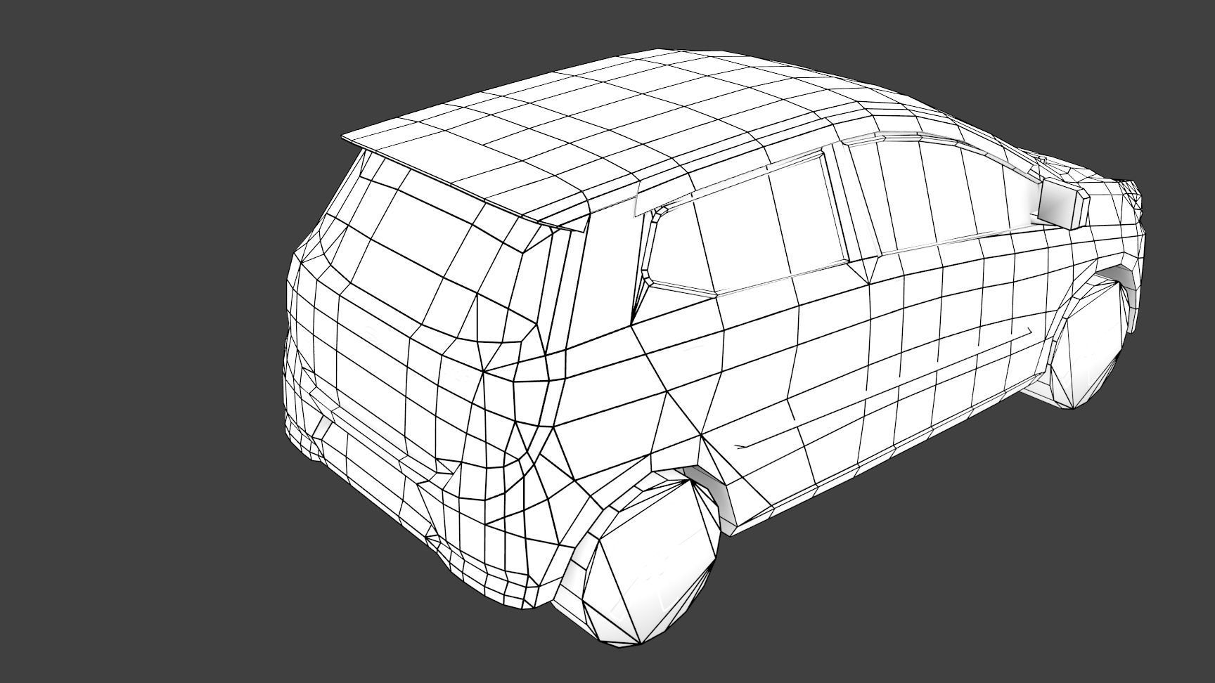 Daihatsu Ayla Low-poly 3D model_7