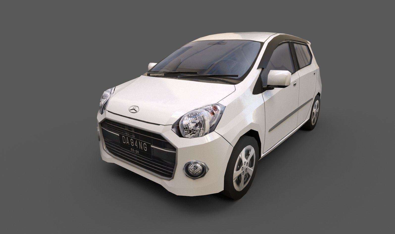 Daihatsu Ayla Low-poly 3D model_1