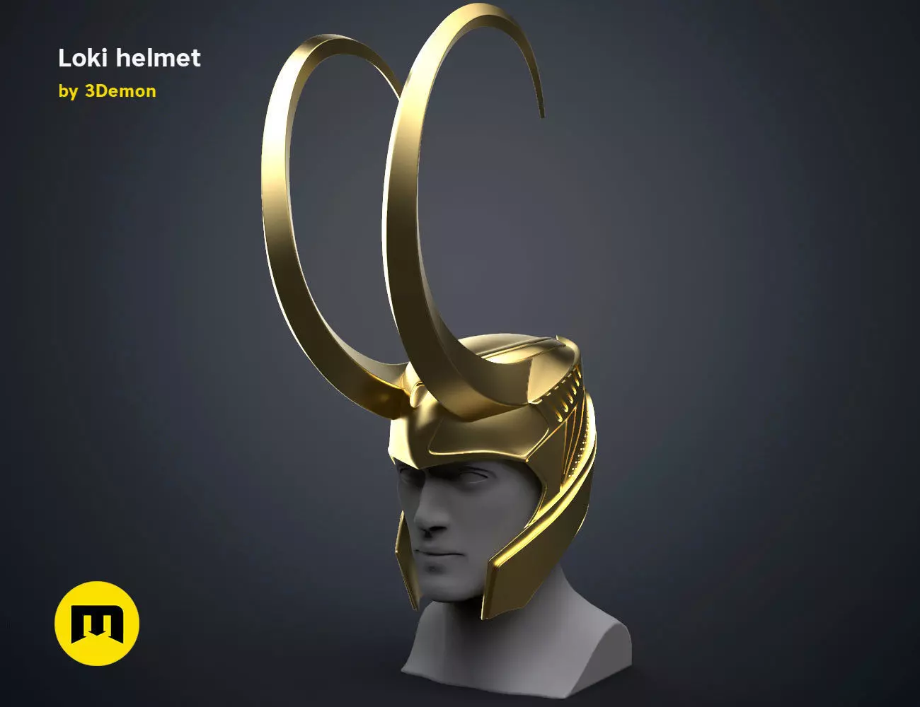 Loki helmet 3D print model_0