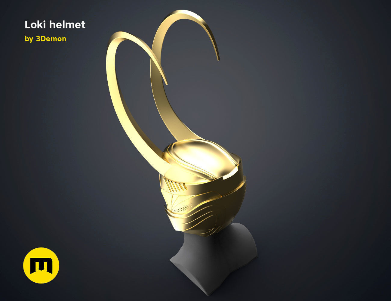 Loki helmet 3D print model_5