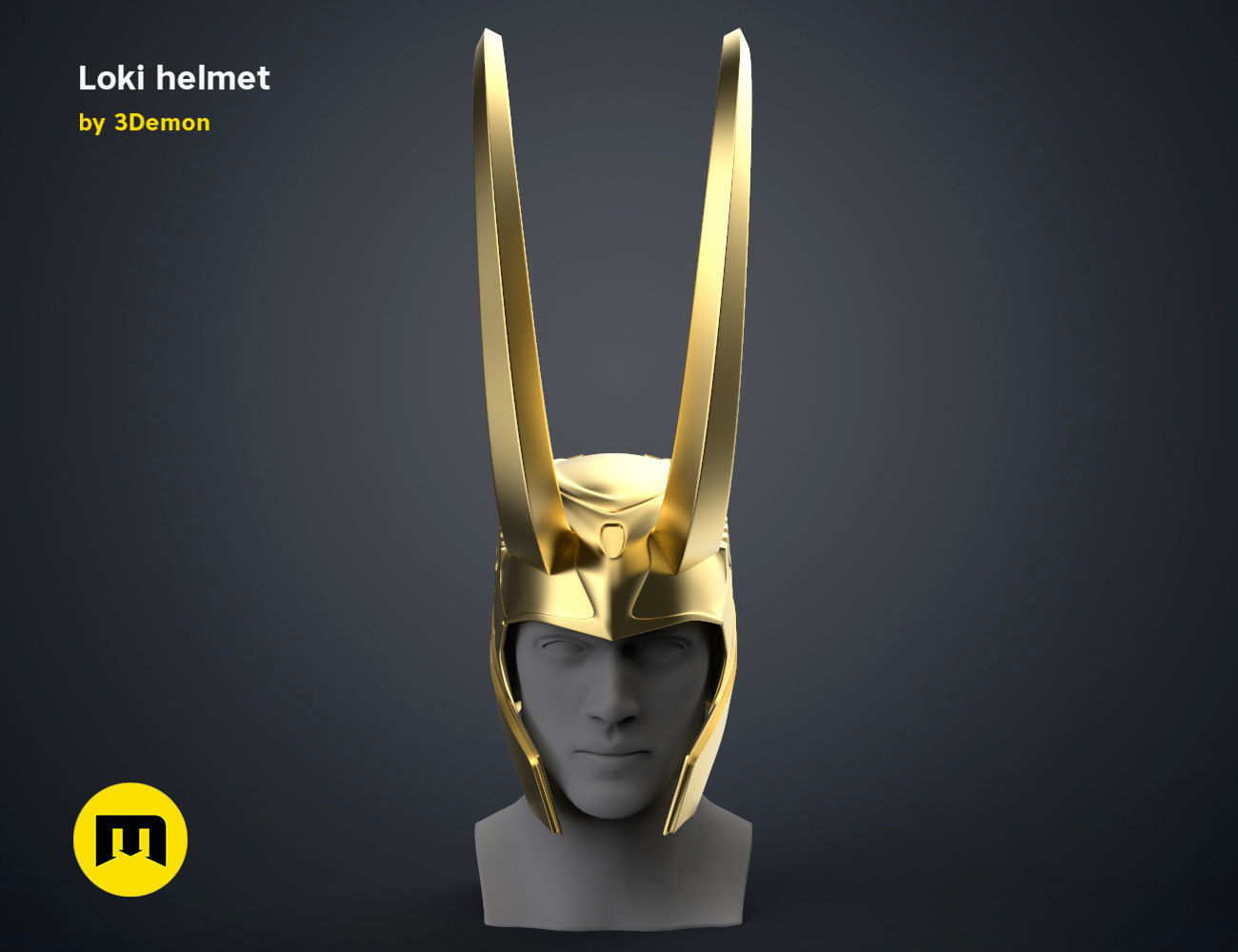 Loki helmet 3D print model_2
