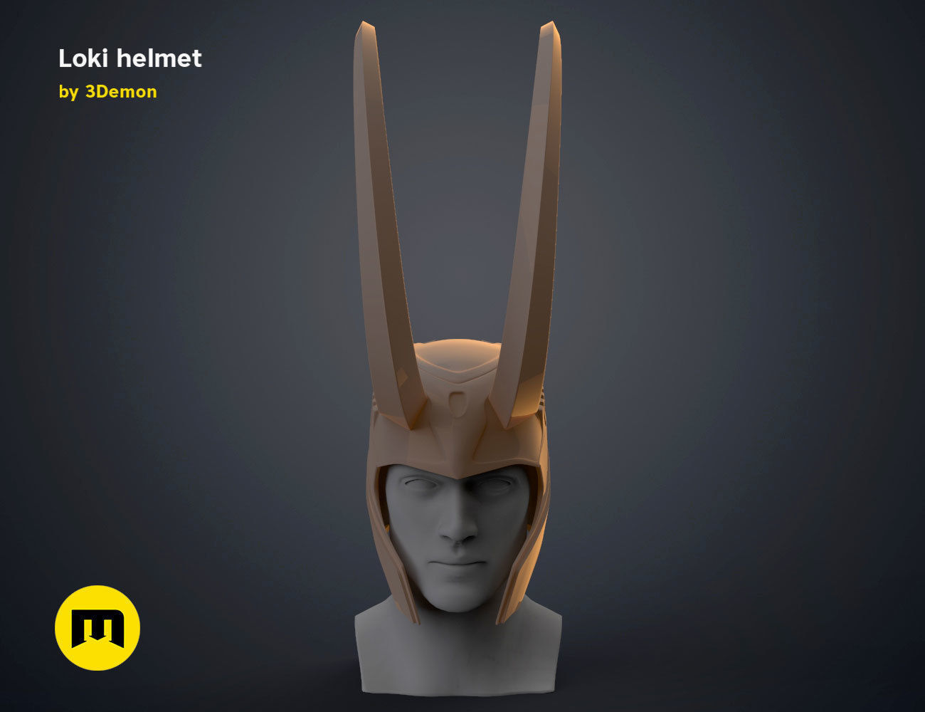 Loki helmet 3D print model_16