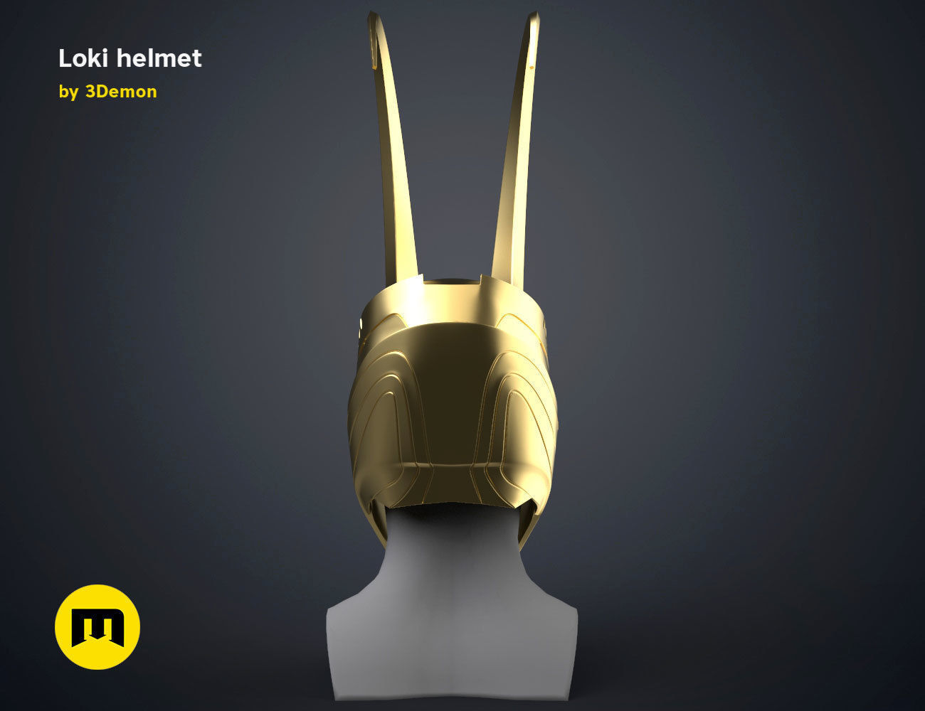 Loki helmet 3D print model_6