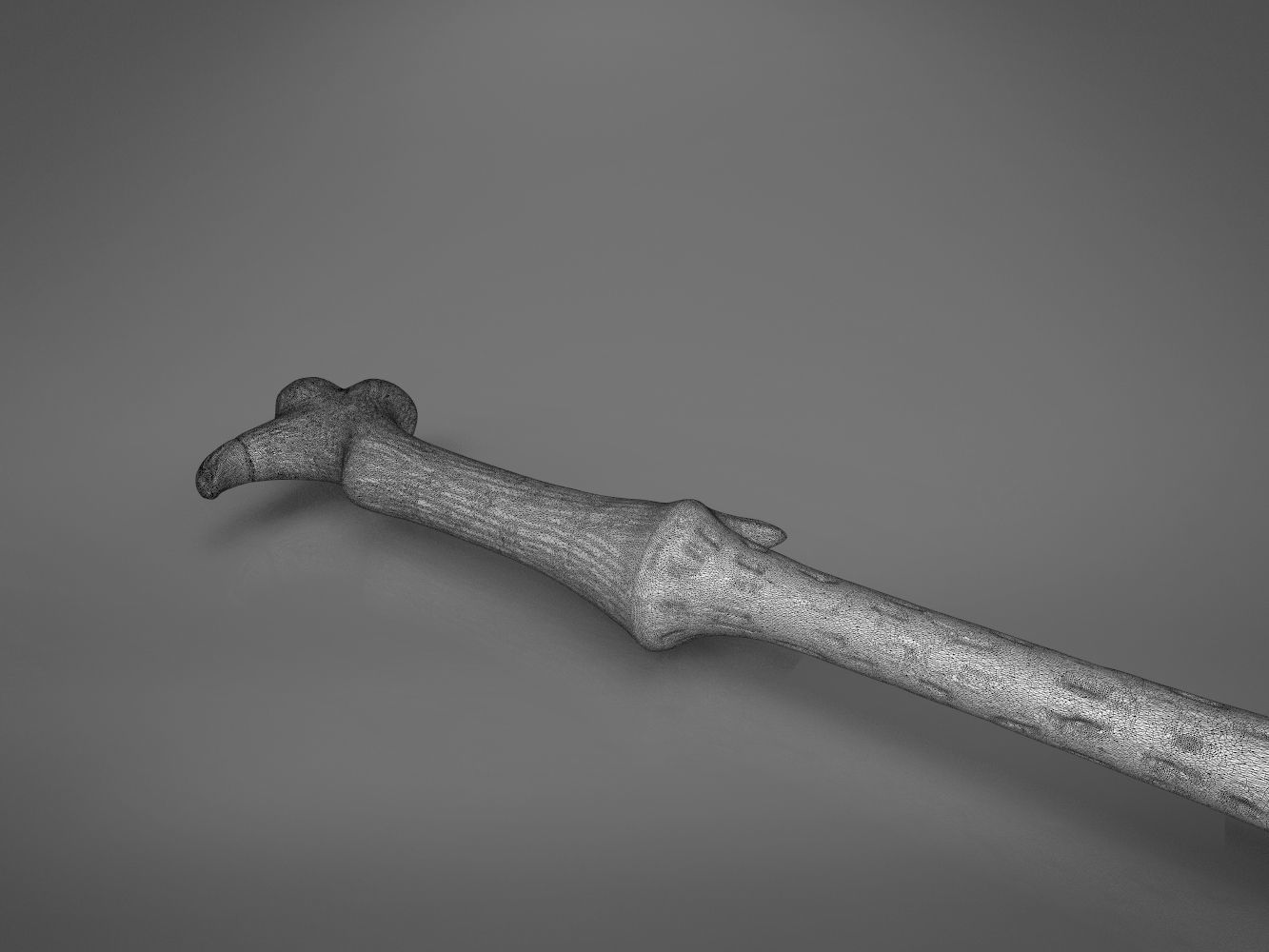 Voldemort wand - Harry Potter films 3D print model_11