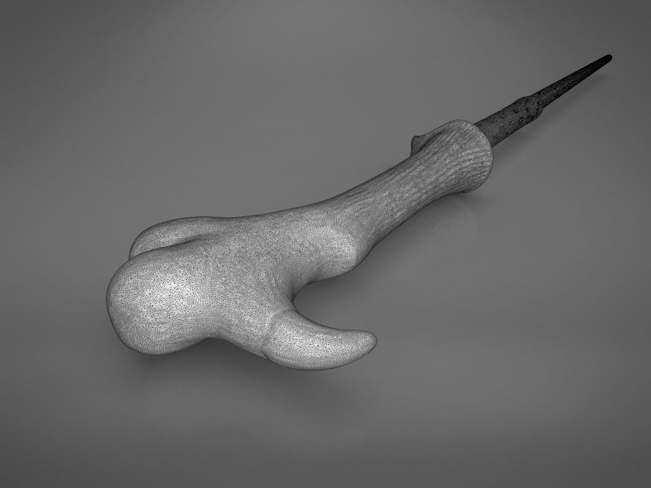 Voldemort wand - Harry Potter films 3D print model_9