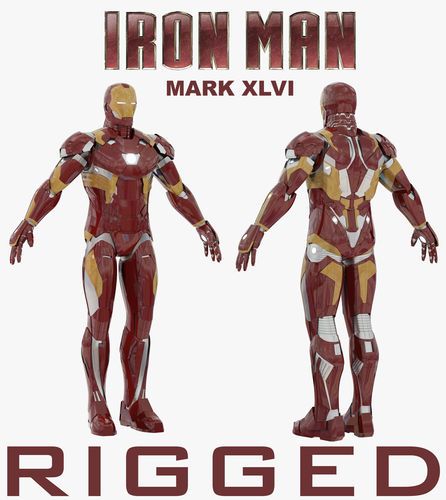 Iron Man Mark XLVI RIGGED 3D model