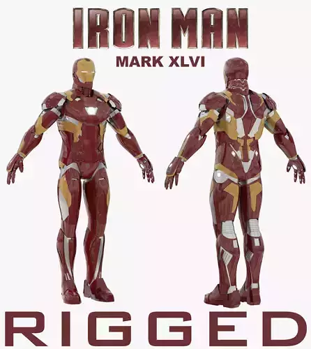Iron Man Mark XLVI RIGGED 3D model