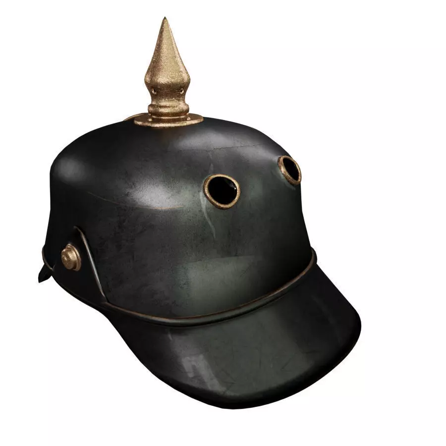 Helmet medieval 5 Low-poly 3D model_0