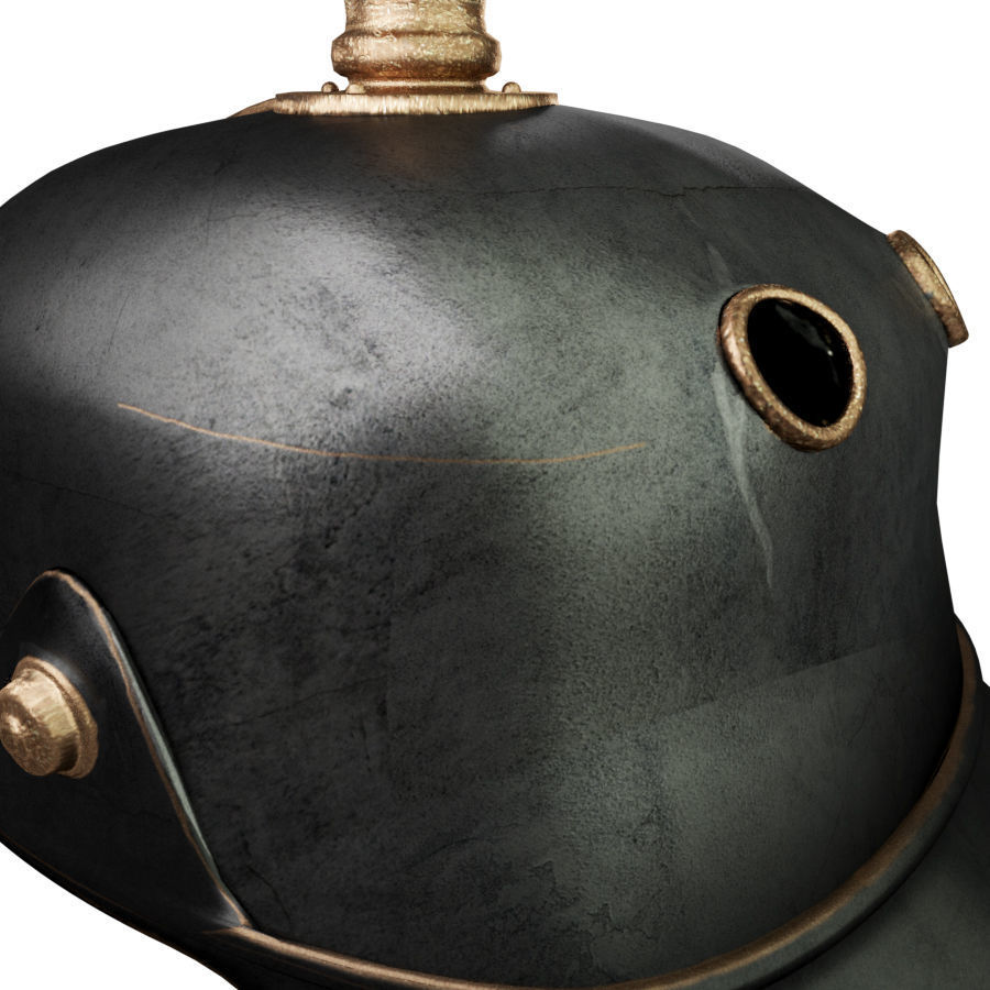 Helmet medieval 5 Low-poly 3D model_7