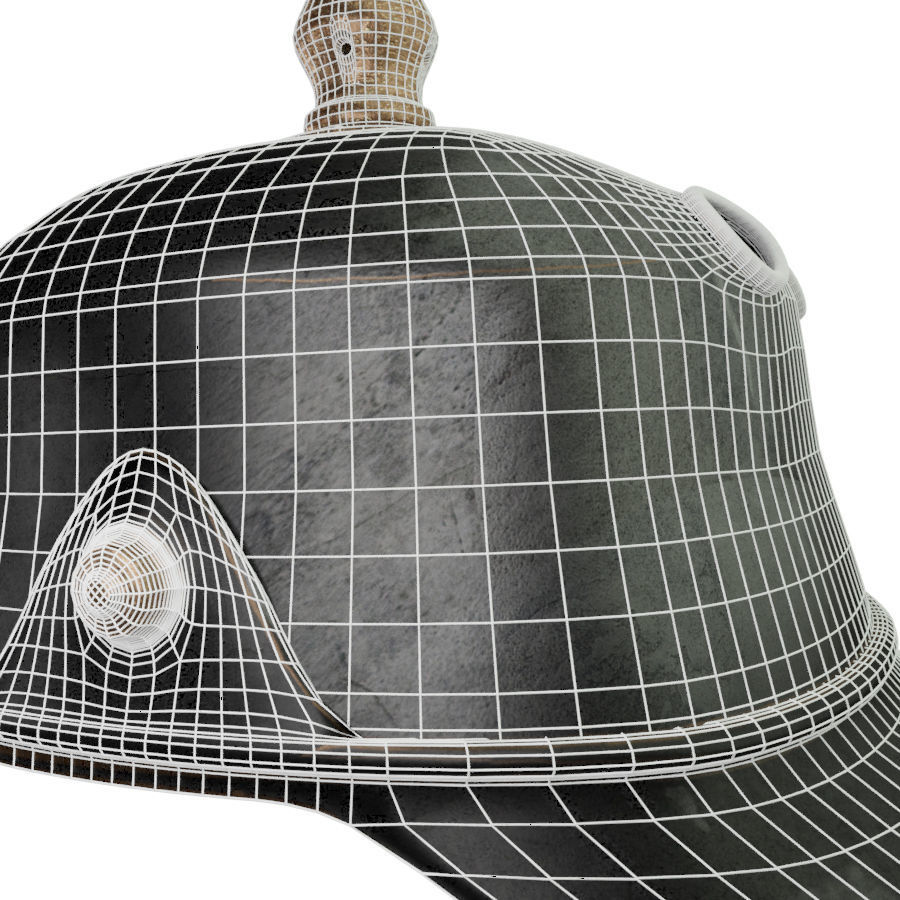 Helmet medieval 5 Low-poly 3D model_14