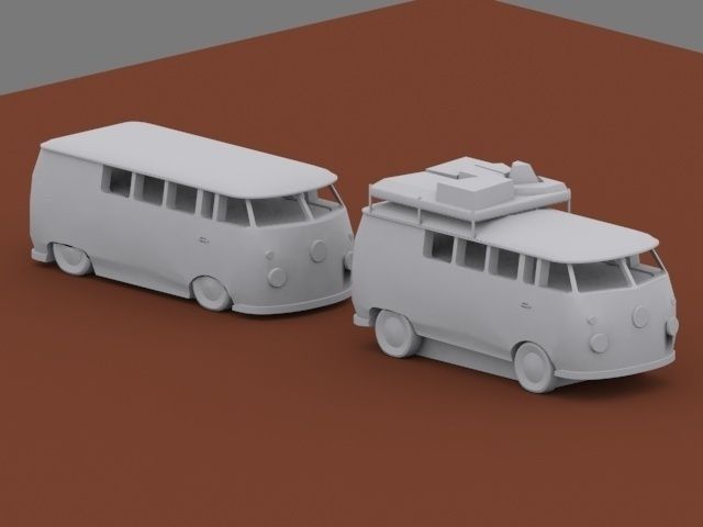Modular VW bus container Free 3D print model_4