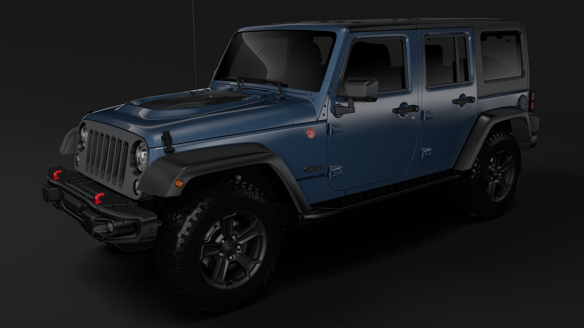 Jeep Wrangler Unlimited Rubicon Recon JK 2017 3D model_1