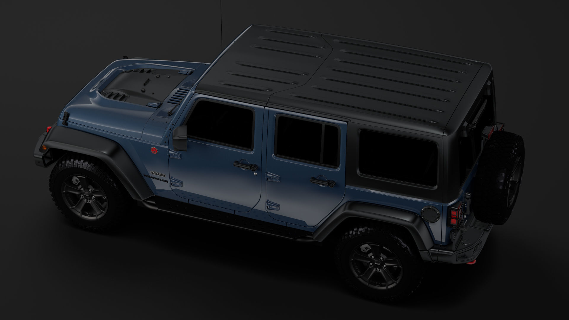 Jeep Wrangler Unlimited Rubicon Recon JK 2017 3D model_8