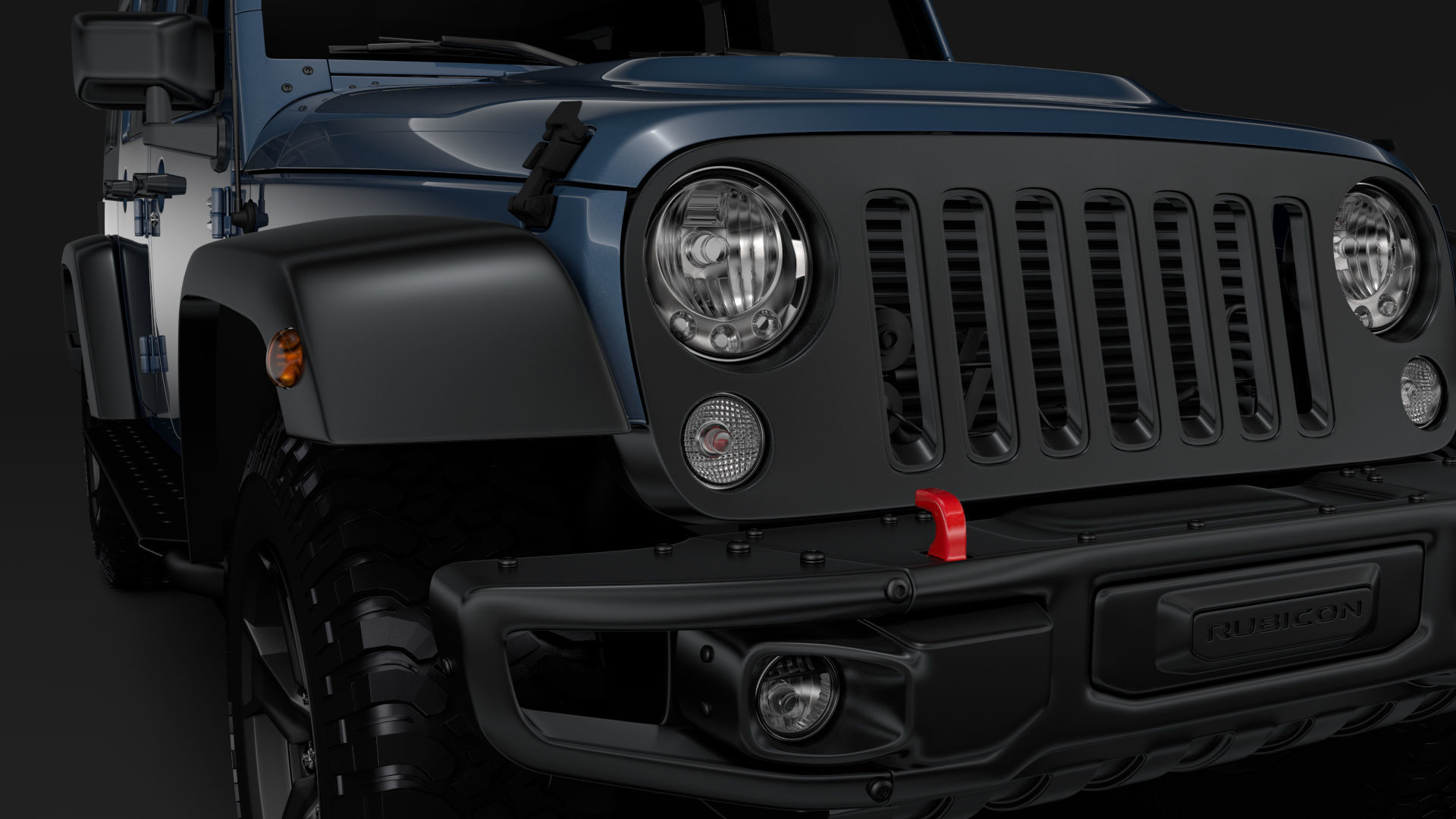 Jeep Wrangler Unlimited Rubicon Recon JK 2017 3D model_7
