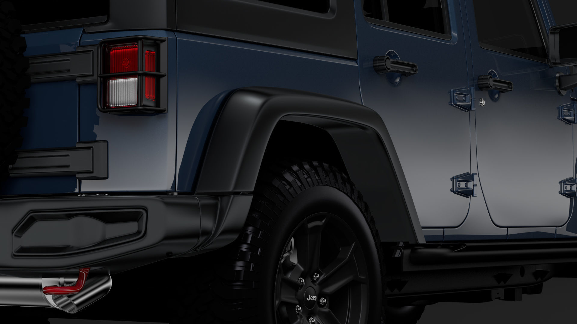 Jeep Wrangler Unlimited Rubicon Recon JK 2017 3D model_10