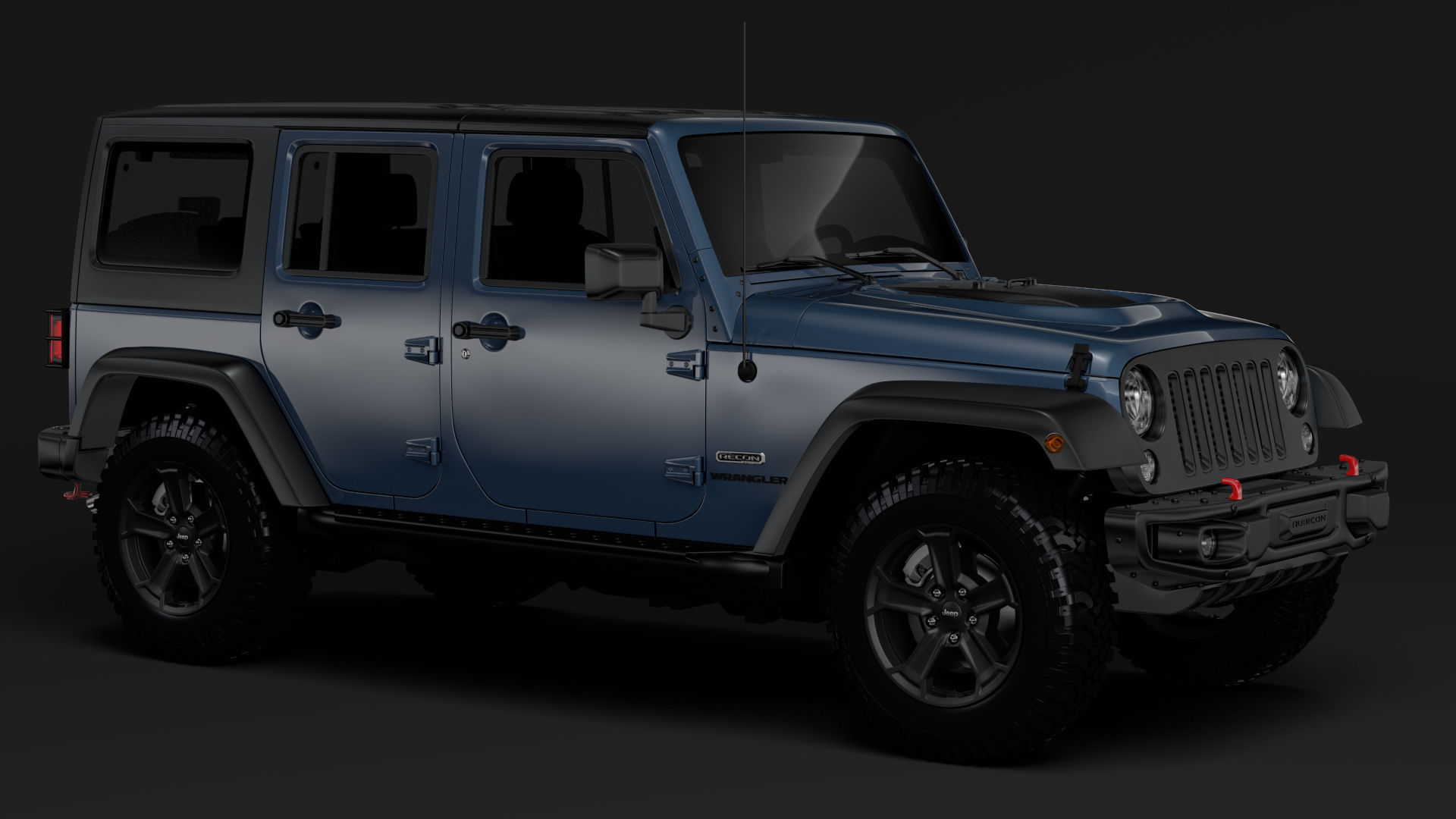 Jeep Wrangler Unlimited Rubicon Recon JK 2017 3D model_3