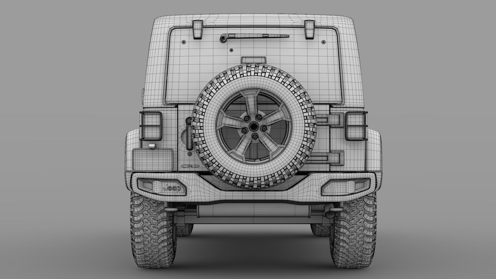 Jeep Wrangler Unlimited Rubicon Recon JK 2017 3D model_13