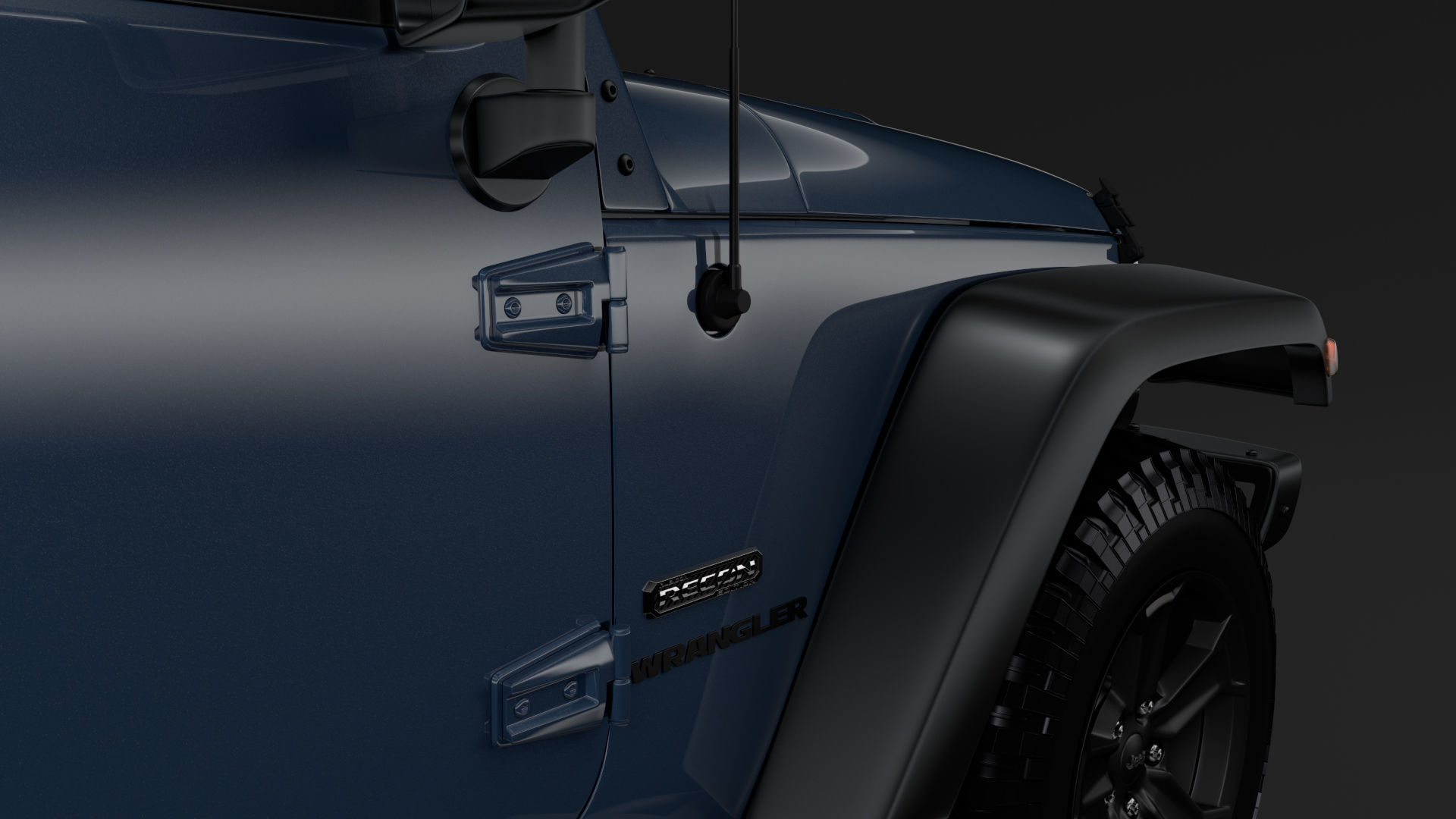 Jeep Wrangler Unlimited Rubicon Recon JK 2017 3D model_5