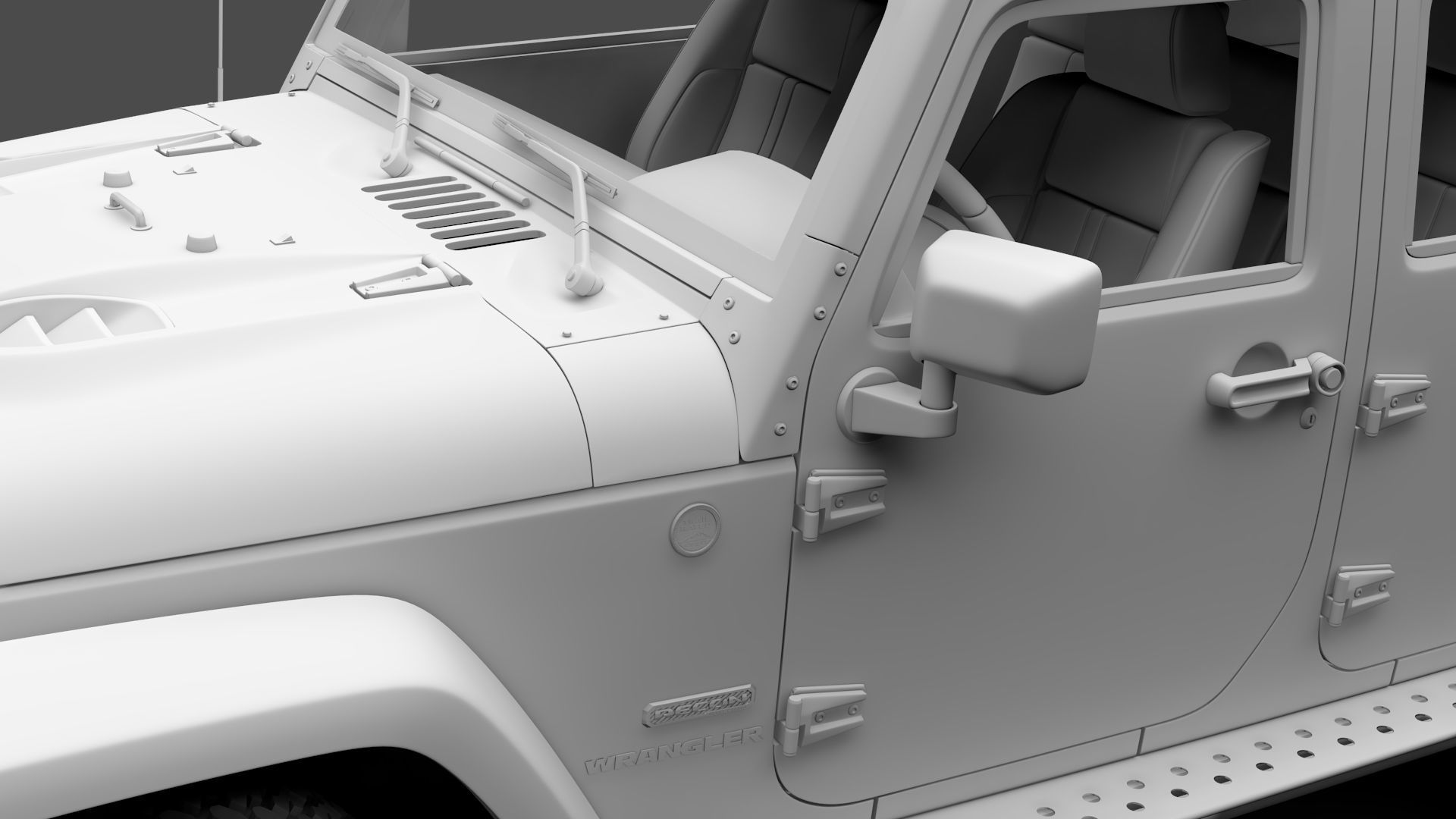 Jeep Wrangler Unlimited Rubicon Recon JK 2017 3D model_19
