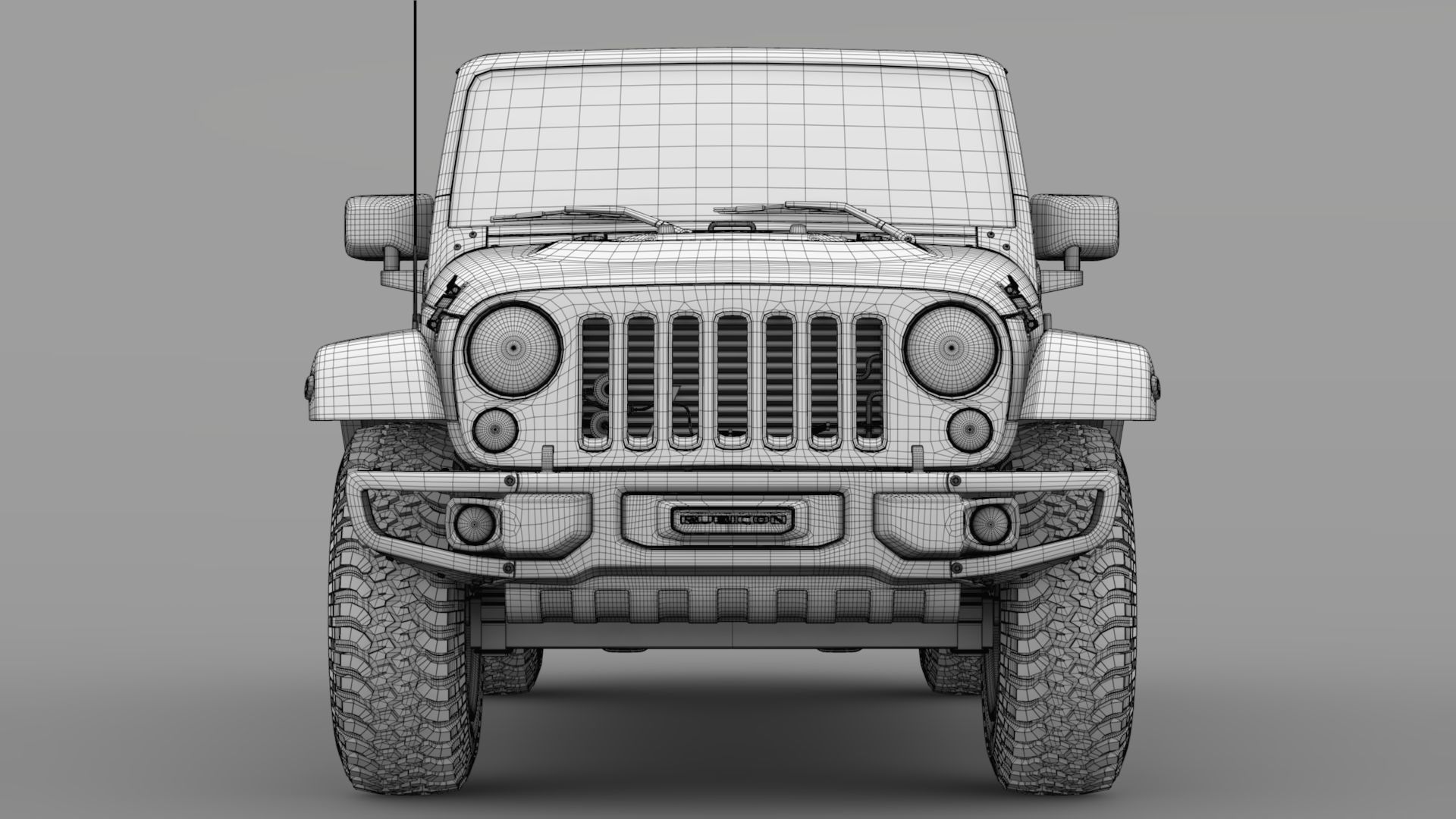 Jeep Wrangler Unlimited Rubicon Recon JK 2017 3D model_14