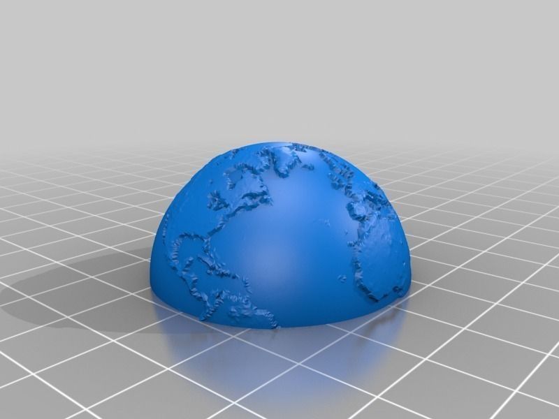 Screwable Two Part Globe - Earth in 3D Free 3D print model_7