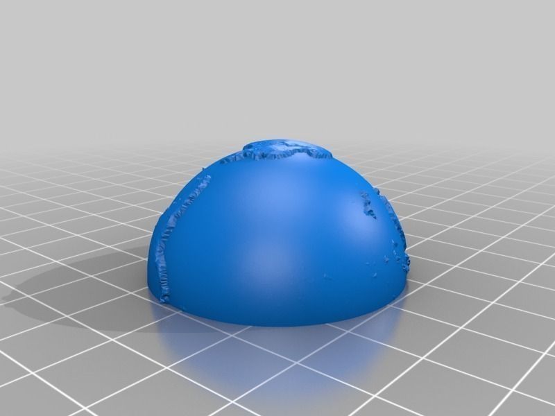 Screwable Two Part Globe - Earth in 3D Free 3D print model_6