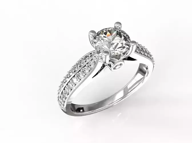 Ring014 diamond engagement ring gold