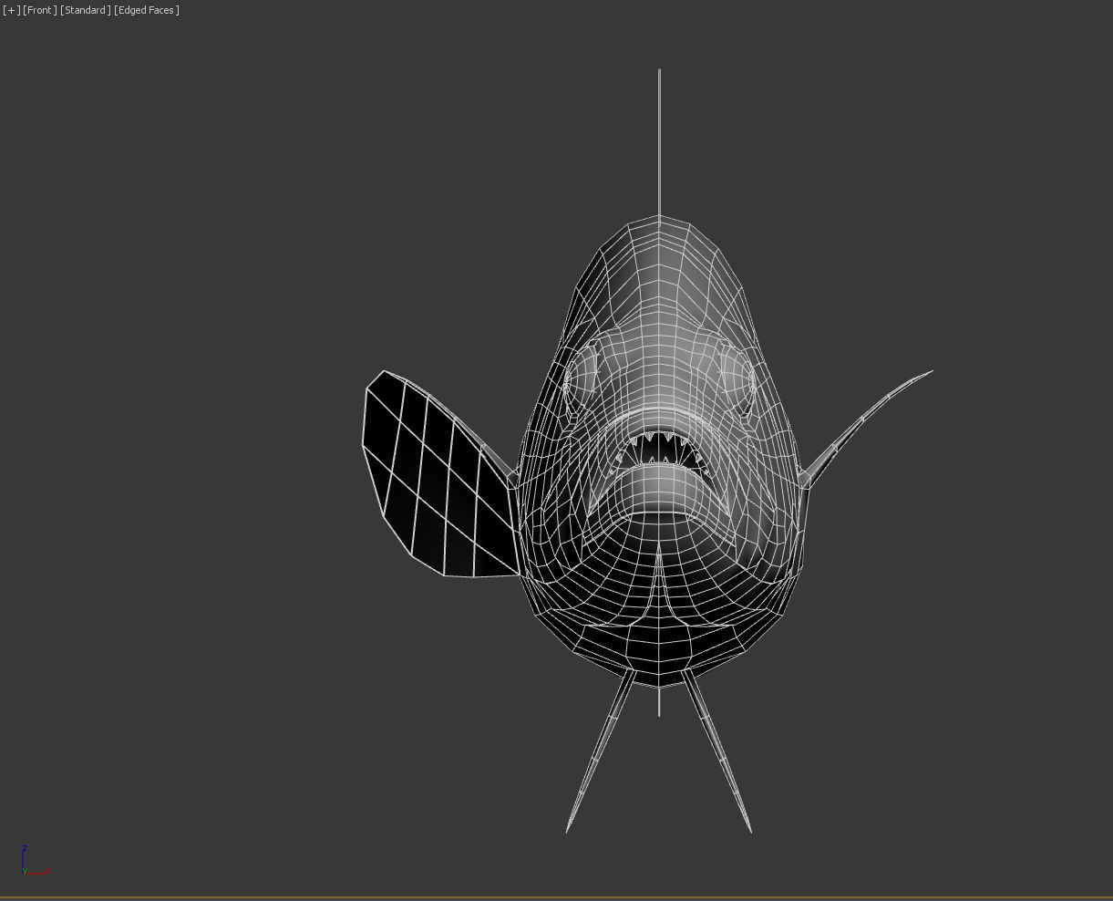 grouper fish with stripes Low-poly 3D model_8