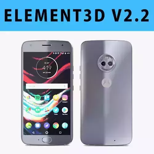 E3D - Motorola Moto X4 Sterling Blue 3D
